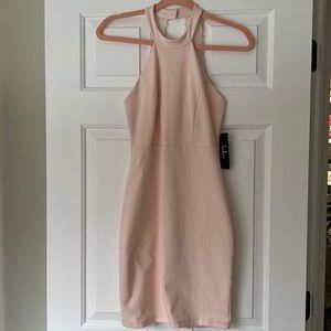 Lulus Size Small Pink Cocktail Dress with Lace Detail